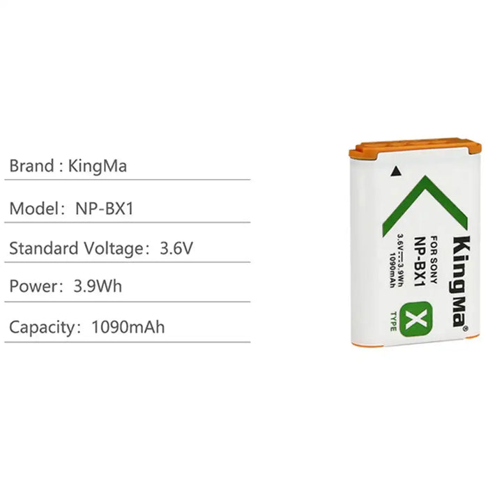 KingMa NP-BX1 | Sony | 1090mAh | Replacement Battery - 7