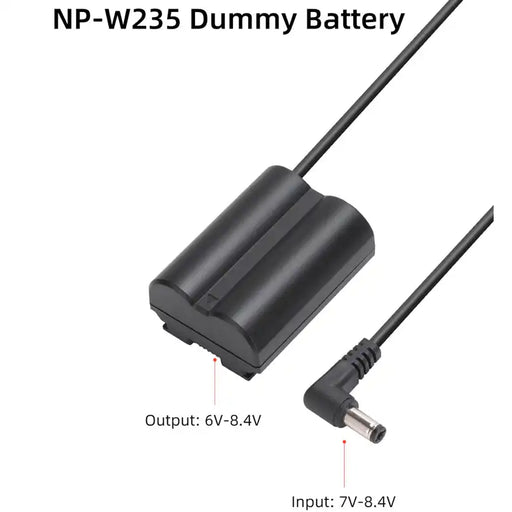 KingMa NP-W235 Dummy Battery | Fujifilm | DC Connector Version - 2