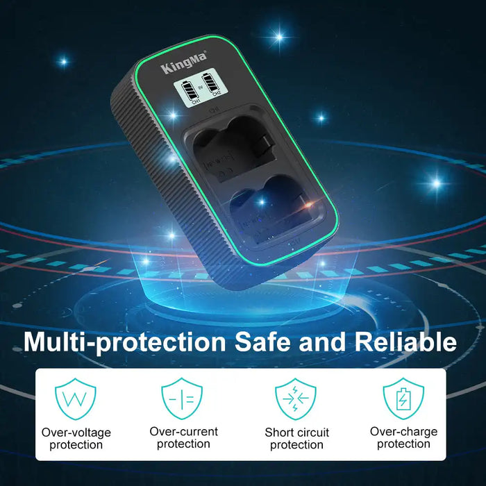 KingMa NP-W235 Fast Charger | Fujifilm | Dual Slot | LCD - 6