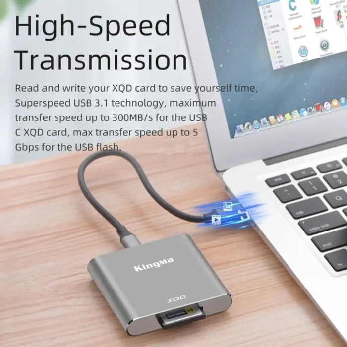 [Kingma] Super Fast USB 3.1 Type - C Card Reader for XQD Cards Suitable Laptop PC Smartphone Tablet works with Windows