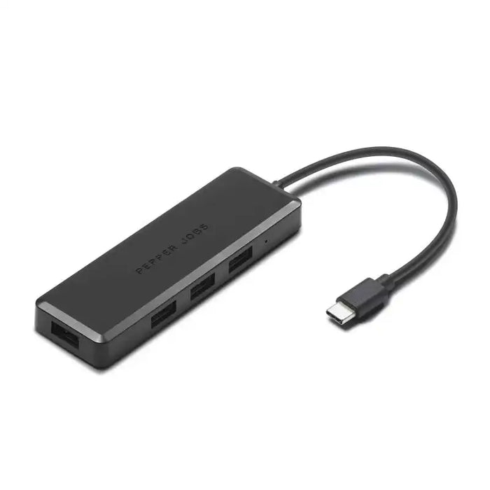 USB - C to 4 - Port USB 3.0 Ultra Slim Hub Adapter [TCH - U4 Black] - 1
